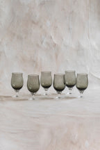 Vintage MCM Smokey Wine Goblets