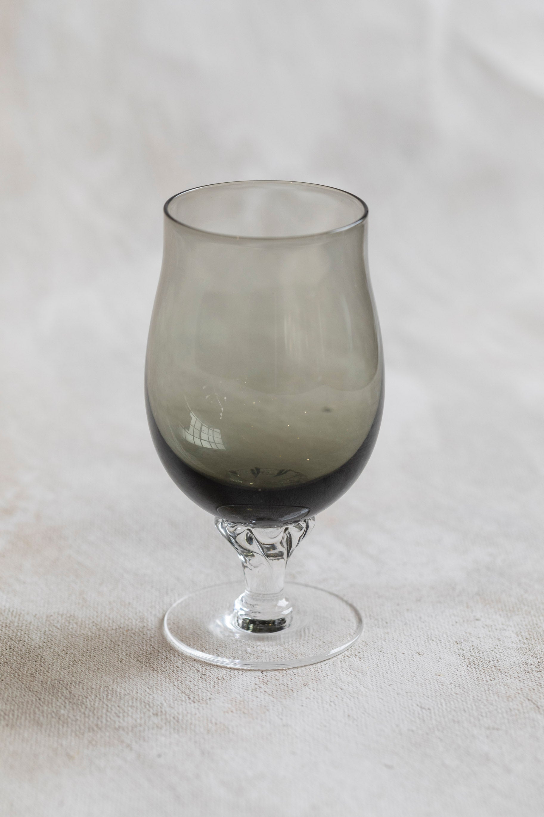 Vintage MCM Smokey Wine Goblets