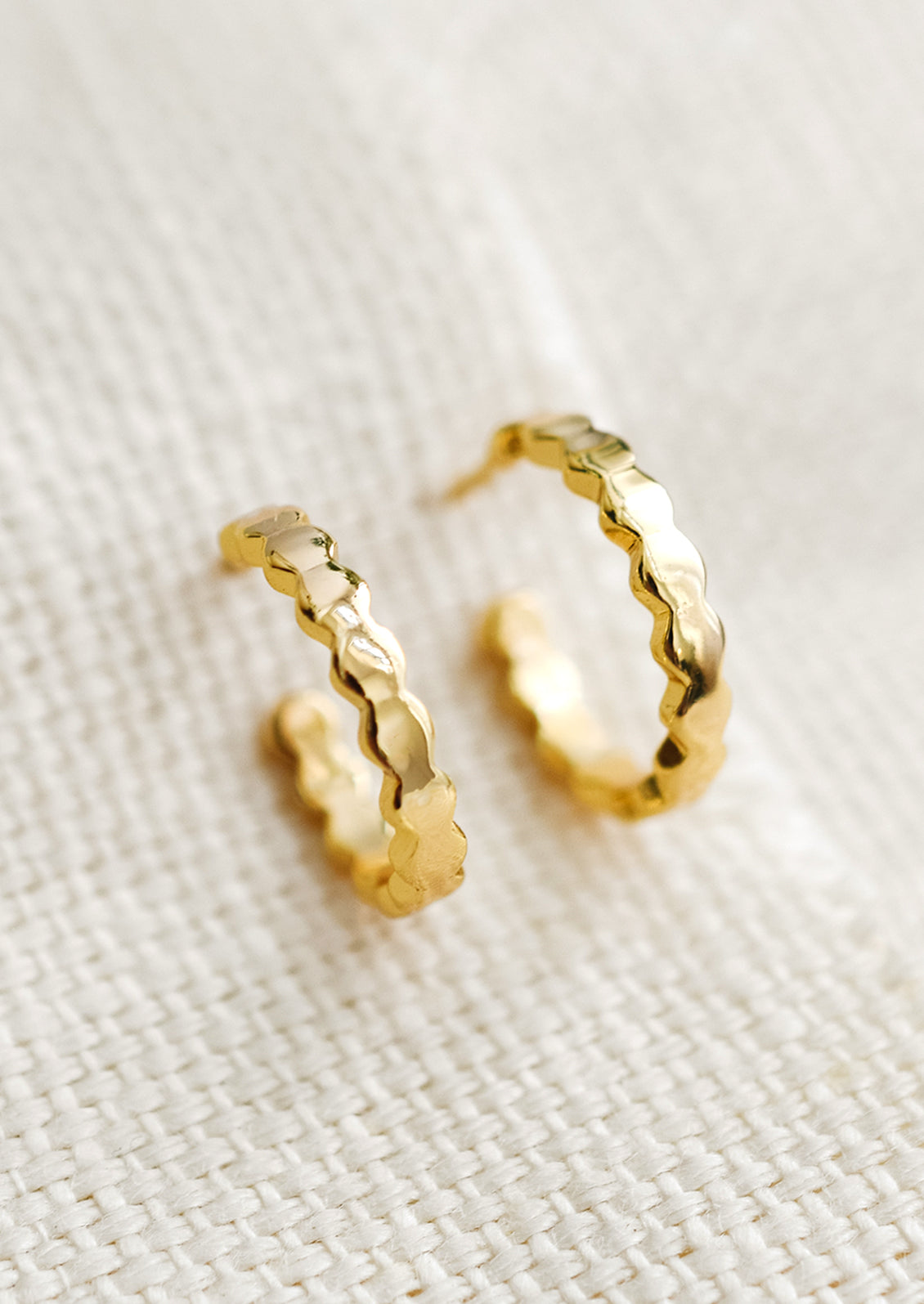 Zig Zag Mini Hoop Earrings